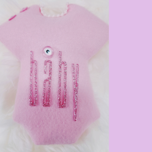 Φυλαχτό ζιπουνάκι ροζ κρεμαστό διακοσμητικό με ματάκι - κορίτσι, φυλαχτά, αναμνηστικά δώρα, ενθύμια γέννησης - 3