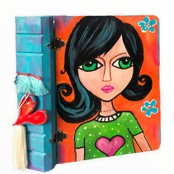 Ξύλινο κουτί αποθήκευσης-βιβλίο με θέμα "Κορίτσι" - Διαστάσεις: 25*19*5 εκ. - κορίτσι, δώρο, κουτί, οργάνωση & αποθήκευση, κουτιά αποθήκευσης, διακοσμητικό παιδικού δωματίου - 2