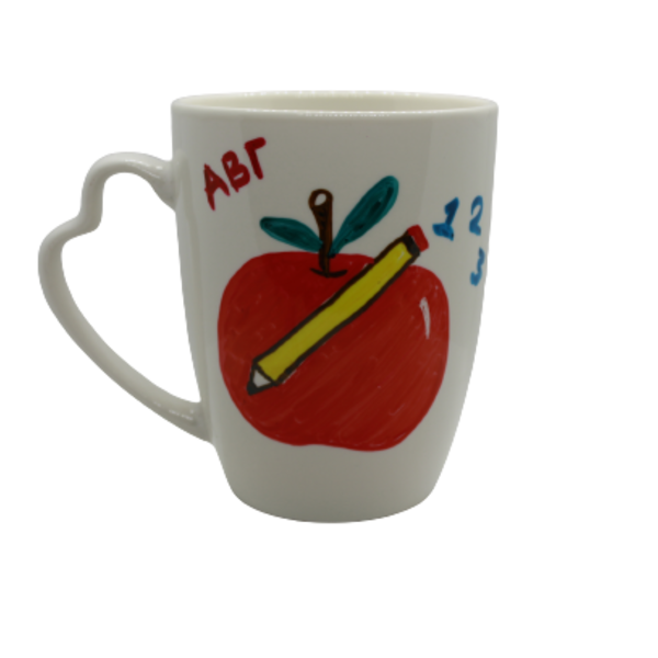 ΚΟΥΠΑ ΓΙΑ ΔΑΣΚΑΛΑ/ΛΟ "Μήλο" - ζωγραφισμένα στο χέρι, πορσελάνη, personalised, κούπες & φλυτζάνια, δώρα για δασκάλες