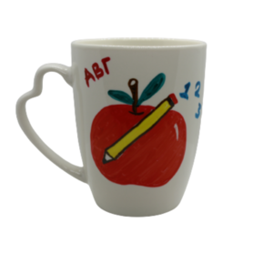 ΚΟΥΠΑ ΓΙΑ ΔΑΣΚΑΛΑ/ΛΟ "Μήλο" - κούπες & φλυτζάνια, πορσελάνη, δώρα για δασκάλες, personalised, ζωγραφισμένα στο χέρι