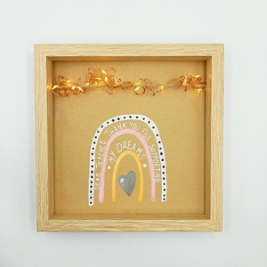 Διακοσμητικό led καδράκι(20cmx20cm) - ζωγραφισμένα στο χέρι, δώρα για βάπτιση, δώρα για δασκάλες