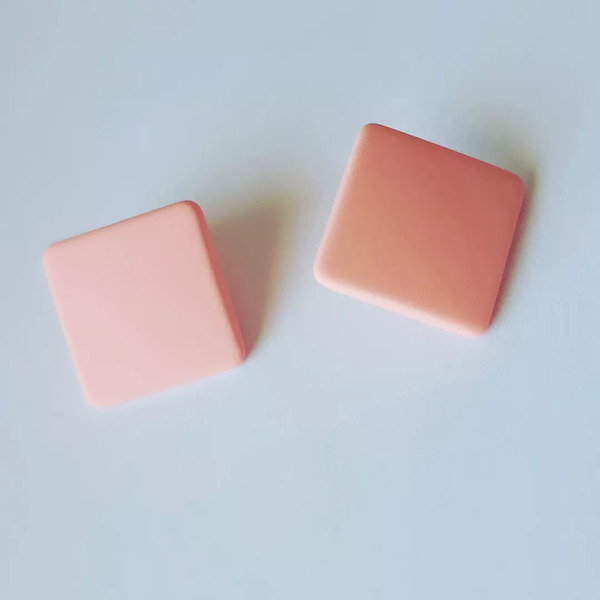 Pink love earrings - ορείχαλκος, καρφωτά, φθηνά - 3