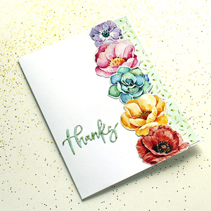Ευχαριστήρια κάρτα με λουλούδια - επέτειος, γενική χρήση - 4