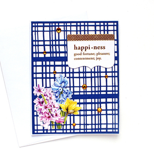 Ευχετήρια κάρτα Happiness - γάμος, γενέθλια, γιορτή, γενική χρήση