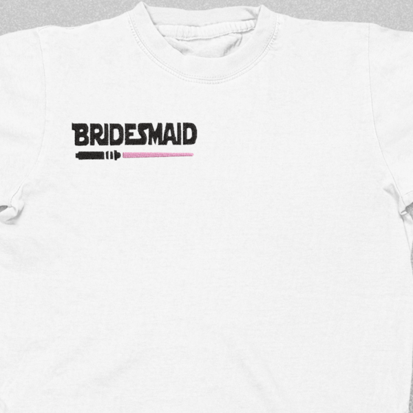 Σετ 4τμχ Βαμβακερό μπλουζάκι για Bachelorette party με κεντητό σχέδιο Bridesmaid / star wars - κεντητά