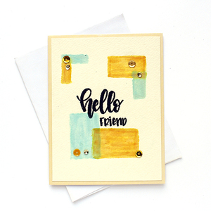 Ευχετήρια κάρτα Hello friend abstract - γενέθλια, γιορτή, γενική χρήση