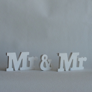 Δώρο Γάμου Διακοσμητικό Mr&Mrs από τσιμέντο λευκό 40cm | Concrete - τσιμέντο, δώρα γάμου, mr & mrs, γάμος και βάπτιση - 2