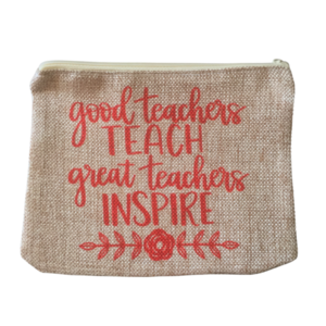 Νεσεσέρ λινό για την δασκάλα με αφιέρωση - δώρα για δασκάλες, personalised, όνομα - μονόγραμμα