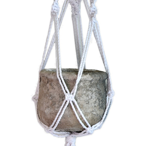 Κρεμαστή Βάση Macrame με Ξύλινο Κρίκο 55cm - μακραμέ, διακοσμητικά, διακόσμηση βεράντας - 3