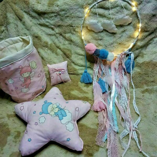 Σετ δώρου για νεογέννητο κοριτσάκι- ροζ με μωράκια ( 4 ΤΕΜ) - κορίτσι, δώρο, δώρα για μωρά, αξεσουάρ μωρού, σετ δώρου - 5