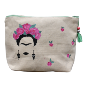 Νεσεσέρ χειροποίητο "Frida Kahlo" - ύφασμα, καλλυντικών, ταξιδίου, υφασμάτινο νεσεσέρ