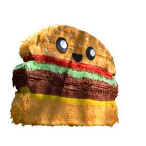 Πινιάτα Χαμπουργκερ (hamburger) ή απλά Burger - πινιάτες, γενέθλια, δώρο έκπληξη