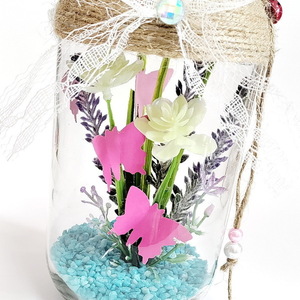 "Butterflies in a jar" διακοσμητικό βάζο - γυαλί, βάζα & μπολ - 2