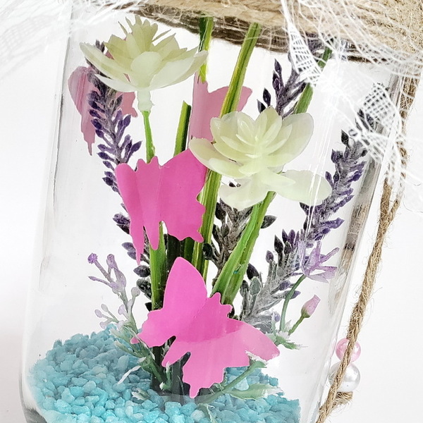 "Butterflies in a jar" διακοσμητικό βάζο - γυαλί, βάζα & μπολ - 3