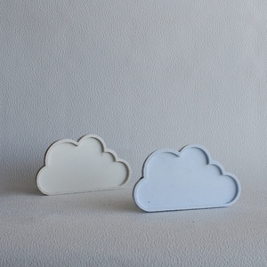 Διακοσμητικός Δίσκος Σύννεφο από τσιμέντο Γαλάζιο 13cm| Concrete - τσιμέντο, πιατάκια & δίσκοι - 2