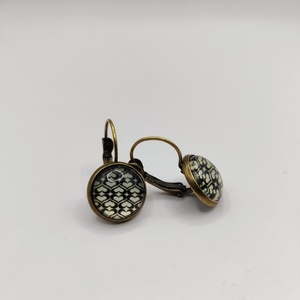Vintage σκουλαρίκια 12mm heart - ορείχαλκος, romantic, μικρά, κρεμαστά, γάντζος - 2