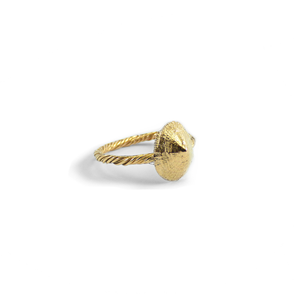 " Νηρίτης " Χειροποίητο δαχτυλίδι από ορείχαλκο επιχρυσωμένο 18Κ με κοχύλι! - επιχρυσωμένα, ορείχαλκος, κοχύλι, βεράκια, σταθερά