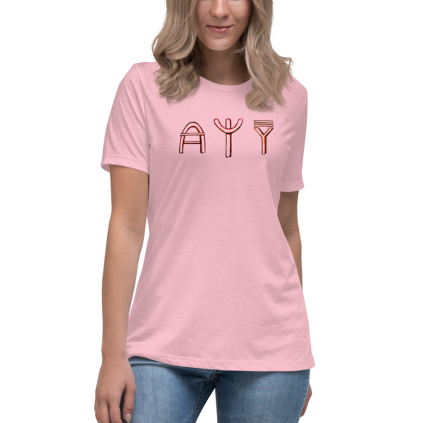Το όνομά σου σε αρχαία ελληνική γραφή. Γυναικείο κοντομάνικο T-shirt 100% βαμβακερό σε διάφορα μεγέθη και χρώματα. - ζωγραφισμένα στο χέρι, personalised - 2