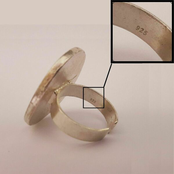 Νταλί "Meditativa Rosa" ρυθμιζόμενο δαχτυλίδι από ασήμι 925. Σουρεαλισμός και κόσμημα - ασήμι 925 - 5