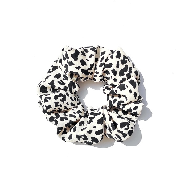 Χειροποίητο scrunchie με animal print - ύφασμα, animal print, λαστιχάκια μαλλιών