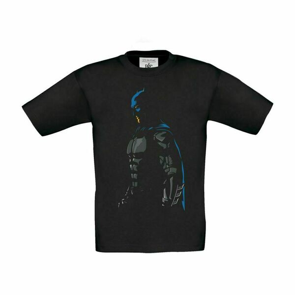 Μαύρο t-shirt από 100% βαμβάκι με εκτύπωση τον αγαπημένο νυχτεριδο-ήρωα! - αγόρι, personalised, παιδικά ρούχα, 100% βαμβακερό
