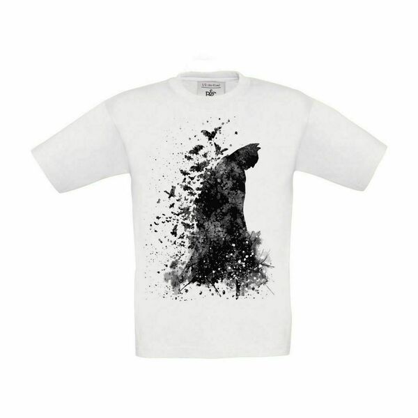 Λευκό t-shirt από 100% βαμβάκι με εκτύπωση ήρωα νυχτερίδα - αγόρι, personalised, παιδικά ρούχα, 100% βαμβακερό
