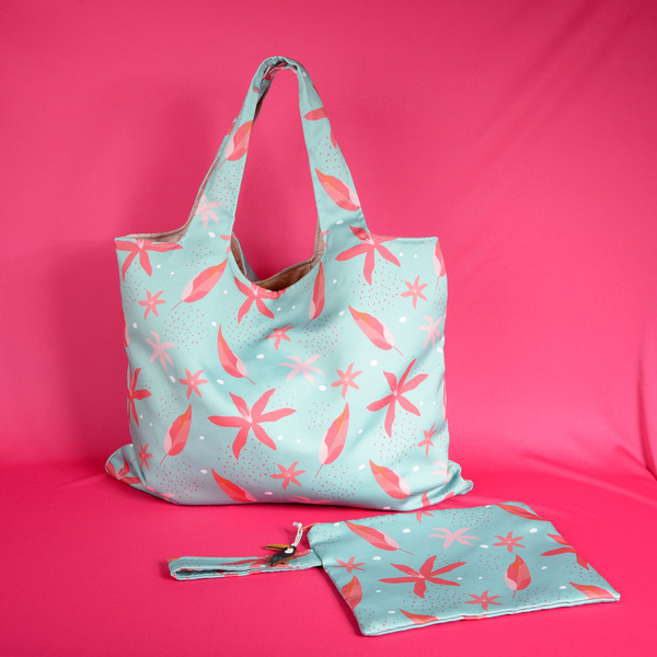 "Starfish" set τσάντες - ύφασμα, ώμου, μεγάλες, φλοράλ, all day