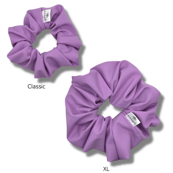 Lilac beachy classic scrunchie - ύφασμα, λαστιχάκια μαλλιών - 2