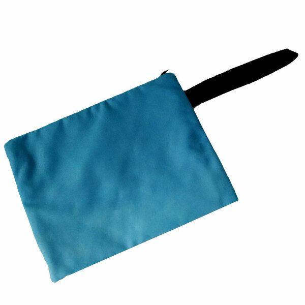 Τσάντα φάκελος χειρός από ύφασμα με εκτύπωση prints flat handbag 31X23 εκ "Santorini" - ύφασμα, φάκελοι, μεγάλες, all day, χειρός - 3