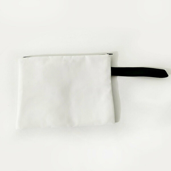 Τσάντα φάκελος χειρός από ύφασμα με εκτύπωση prints flat handbag 31X23 εκ "WHITE EYE" - ύφασμα, φάκελοι, μεγάλες, all day, χειρός - 4