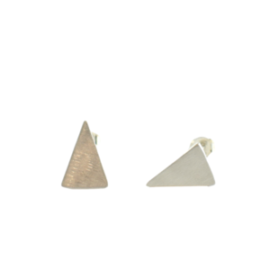 Σκουλαρίκια τριγωνάκια - ασήμι, μοντέρνο, γεωμετρικά σχέδια, all day, καρφωτά, μικρά, all season
