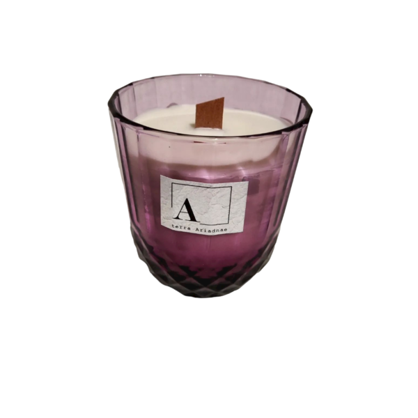 Ρurple Glass Candle - μαμά, αρωματικά κεριά, διακοσμητικά, σπιτιού