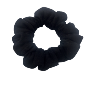 Υφασμάtινο λαστιχάκι scrunchie μαύρο μίνι (mini) - ύφασμα, mini, κορίτσι, για τα μαλλιά, λαστιχάκια μαλλιών - 4