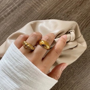 Χρυσά δαχτυλιδια - επιχρυσωμένα, ατσάλι, αυξομειούμενα - 2
