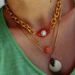 playful necklaces - επιχρυσωμένα, κοντά, ατσάλι, layering