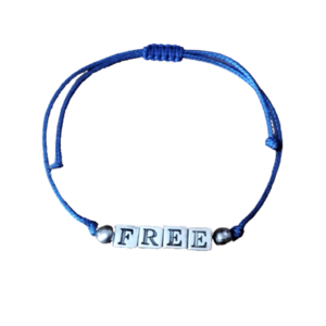 Αντρικό βραχιόλι μπλε snake cord "FREE". - βραχιόλια, χάντρες, μεταλλικά στοιχεία, χεριού, αυξομειούμενα