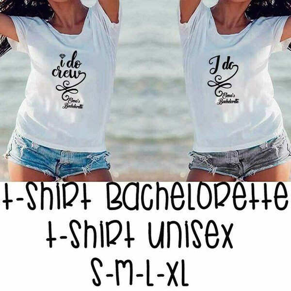 T-SHIRT BACHELORETTE - 7 t-shirt προσωποποιημενα με το ονομα της νυφης