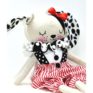 Κούκλα memory pal με όνομα 50 εκατοστά, σκυλάκι Δαλματίας, κοριτσάκι - λούτρινα, personalised, βρεφικά, κούκλες, αναμνηστικά δώρα - 4