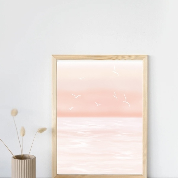 Digital Art print natural sunset A5 - πίνακες & κάδρα, αφίσες, πίνακες ζωγραφικής