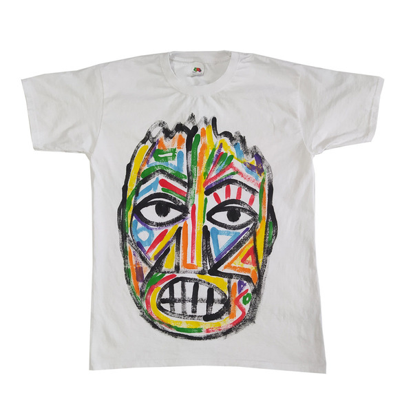 Handpainted T-shirt (S) / Ζωγραφισμένο Κοντομάνικο Μπλουζάκι / Λευκό 100% Βαμβάκι / Μέγεθος (S) / S008 - ζωγραφισμένα στο χέρι, t-shirt