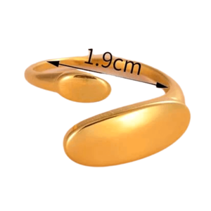 Μοντέρνο Δαχτυλίδι σε Χρυσή Απόχρωση - ατσάλι, αυξομειούμενα, φθηνά - 2