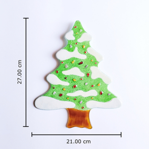 Χριστουγεννιάτικο δέντρο, γυάλινο 27.00x21.00cm - γυαλί, χειροποίητα, κρεμαστά - 5