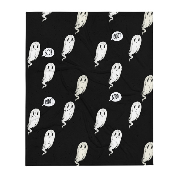 Κουβέρτα minky Halloween φαντάσματα Boo 127Χ153 εκ- Looloo & Co - δώρο, halloween, κουβέρτες - 2