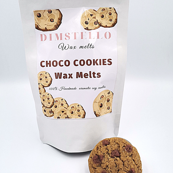 Χειροποίητα wax choco cookies και σχήμα cookies 5 τμχ, 140 γρ. - αρωματικά κεριά, soy wax, soy candles