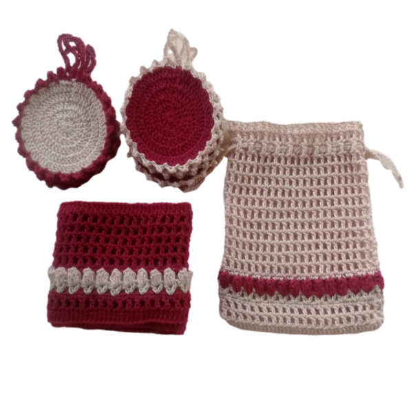 Σετ spa (πουγκί με 8 pad και 1 κορδέλα μαλλιών) βαμβακερό - δώρα για γυναίκες