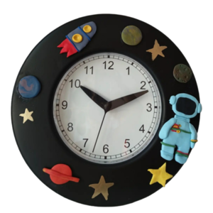 Ρολόι επιτραπέζιο, παιδικό "Space" - αγόρι, διακοσμητικά, διάστημα, επιτραπέζιο διακοσμητικό, προσωποποιημένα