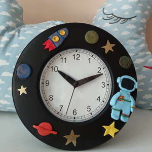 Ρολόι επιτραπέζιο, παιδικό "Space" - αγόρι, διακοσμητικά, διάστημα, επιτραπέζιο διακοσμητικό, προσωποποιημένα - 2
