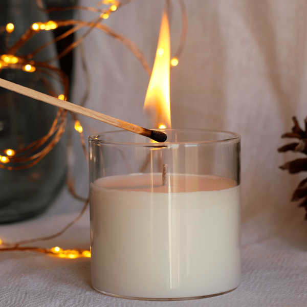 Οικολογικό Κερί σόγιας 110 γρ. 20 - 25 ώρες καύσης, Διάφανο Γυάλινο δοχείο με ξύλινο καπάκι - αρωματικά κεριά - 4