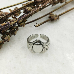 Δαχτυλίδι ethnic σφυρήλατο - ορείχαλκος, επάργυρα, boho, αυξομειούμενα - 4