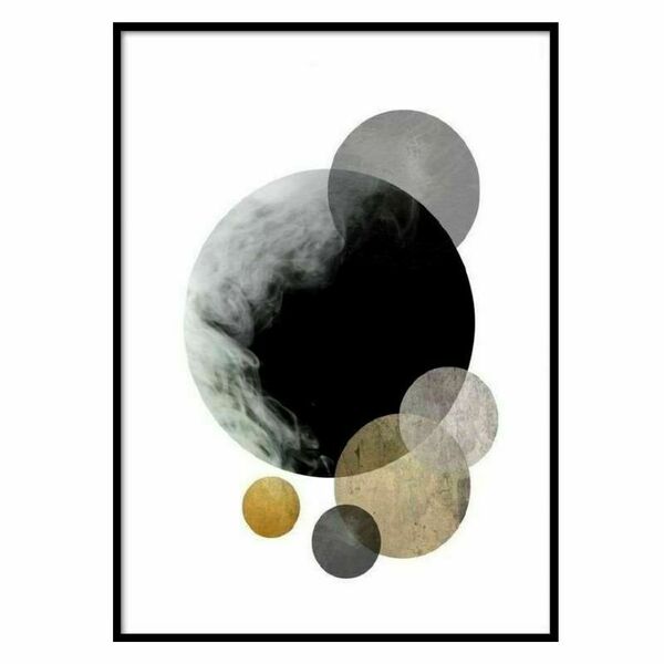 Κάδρο " full moon " με ξύλινη κορνίζα (42 χ 32 εκ. ) - πίνακες & κάδρα, διακόσμηση σαλονιού - 2